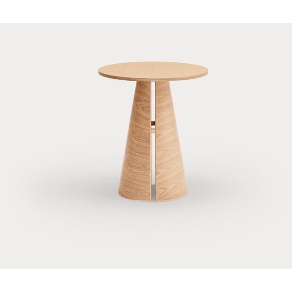 Apvalios formos valgomojo stalas natūralios spalvos iš ąžuolo ø 65 cm Cep – Teulat-image-4