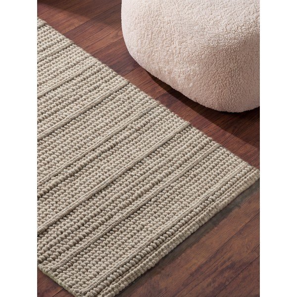 Rankų darbo kreminės spalvos iš vilnos kilimas 80x250 cm Camden Parker – Ted Baker-image-3