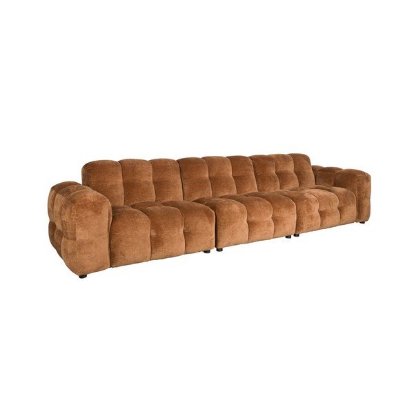 Rudos spalvos sofa iš velveto 364 cm Hackman – Dutchbone-image-3