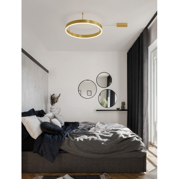 Žalvario spalvos iš aliuminio lubinis šviestuvas LED su pritemdymo funkcija Motif – Nova Luce-image-1