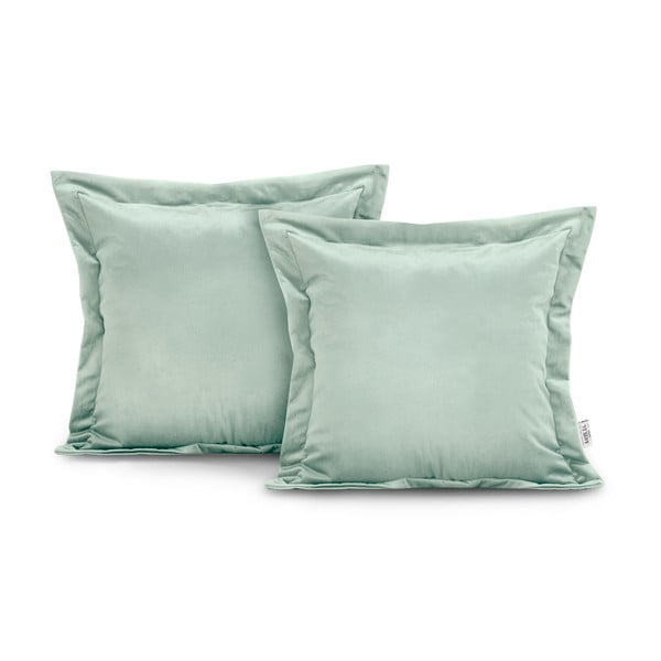2 mėtų žalios spalvos pagalvės užvalkalų rinkinys AmeliaHome, 45 x 45 cm