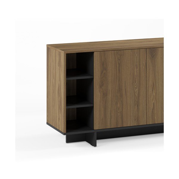 Juodos spalvos/natūralios spalvos spintelė iš ąžuolo 170x80x40 cm Cequoia – Marckeric-image-4