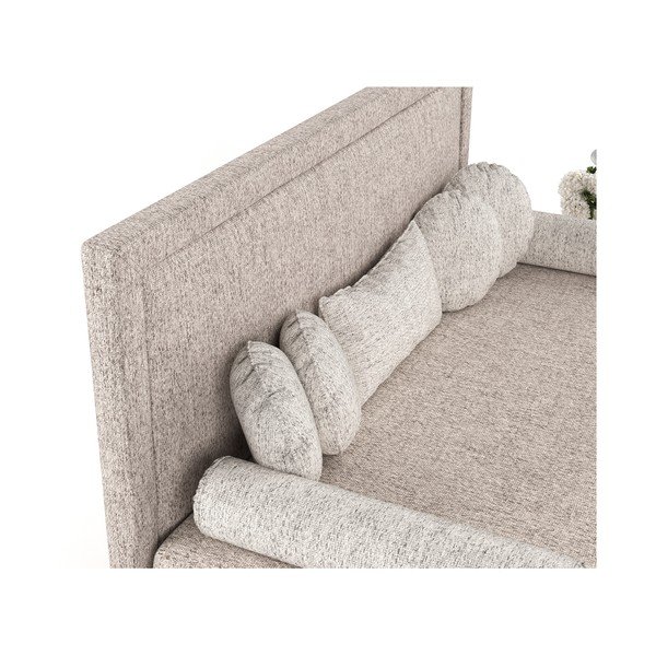 Viengulė lova šviesiai rudos spalvos audiniu dengta 80x200 cm Scala – Maison de Rêve-image-1