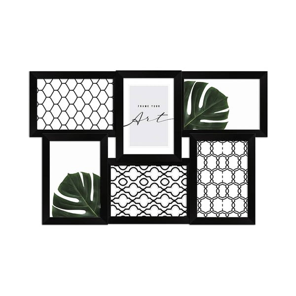 Pakabinamas rėmas iš plastiko juodos spalvos 48x32 cm  