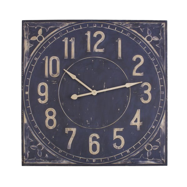Mėlynas sieninis laikrodis Antic Line Industrielle 99 x 99 cm