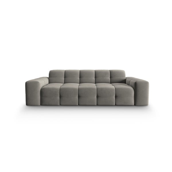 Pilka aksominė sofa 222 cm Kendal - Micadoni Home
