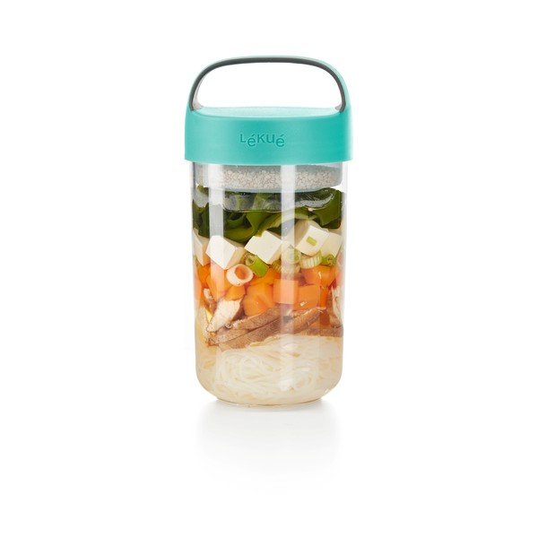 Sriubos indelis su turkio spalvos dangteliu Lékué To Go, 600 ml