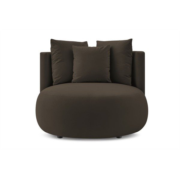 Rudos spalvos krėslas iš velveto Cesar – Bobochic Paris-image-3