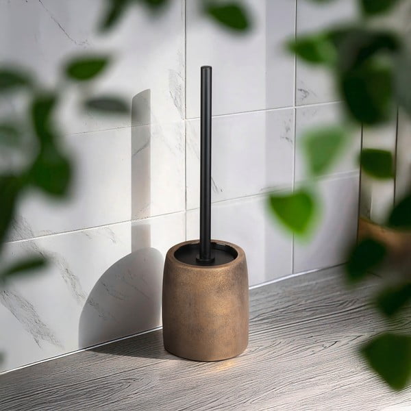 Bronzinės spalvos iš keramikos tualeto šepetys Tremea – Wenko-image-1