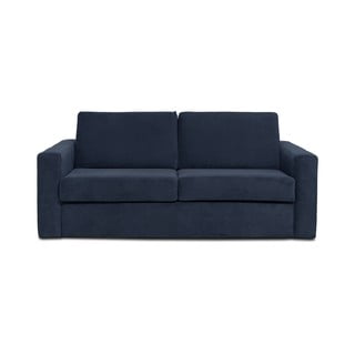 Tamsiai mėlyna aksominė sofa-lova Scandic Elbeko