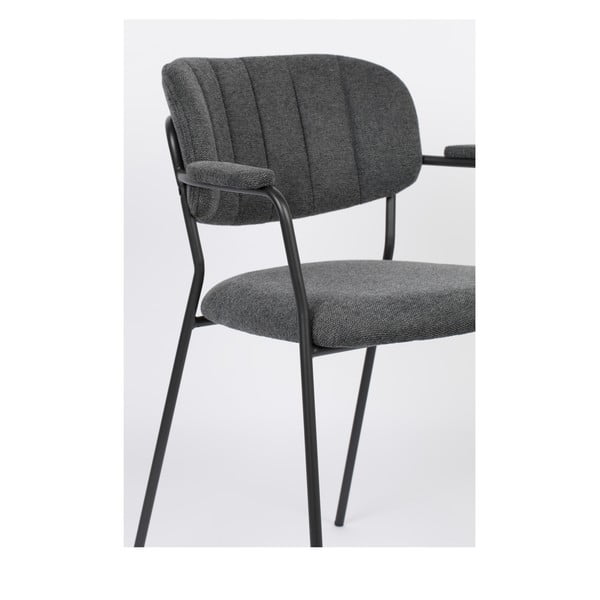 Valgomojo kėdės antracito spalvos 2 vnt. Jolien – White Label-image-1