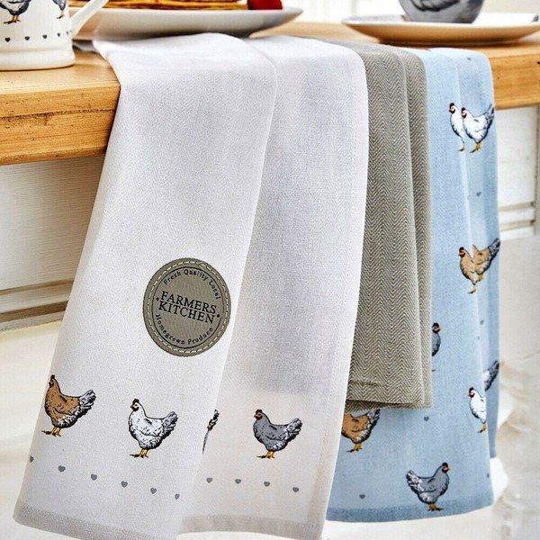Rankšluostėlių, prijuostės ir puodų laikiklio rinkinys 5 vnt. Farmers Kitchen – Cooksmart ®-image-2