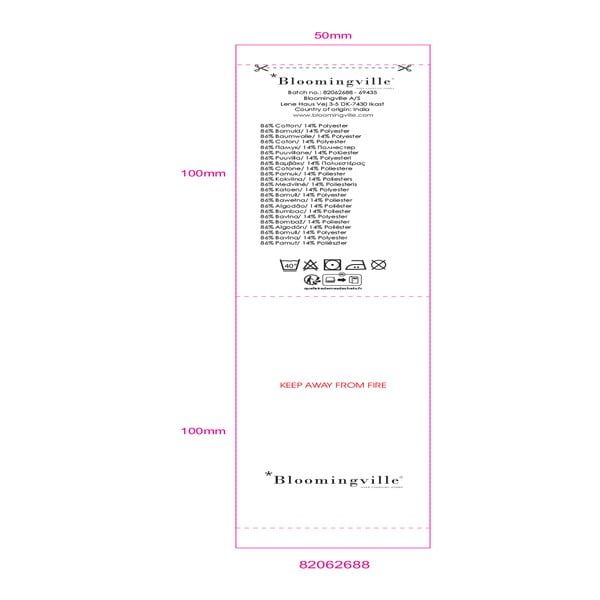 Antklodė ir pledas mėlynos spalvos 130x160 cm Nevine – Bloomingville-image-4
