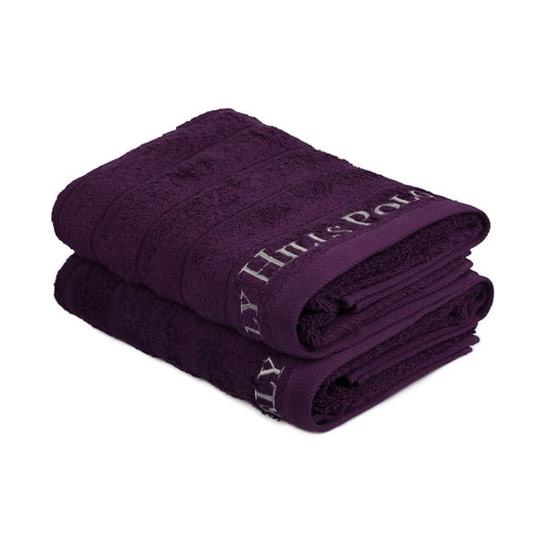2 violetinių rankšluosčių rinkinys, 90 x 50 cm