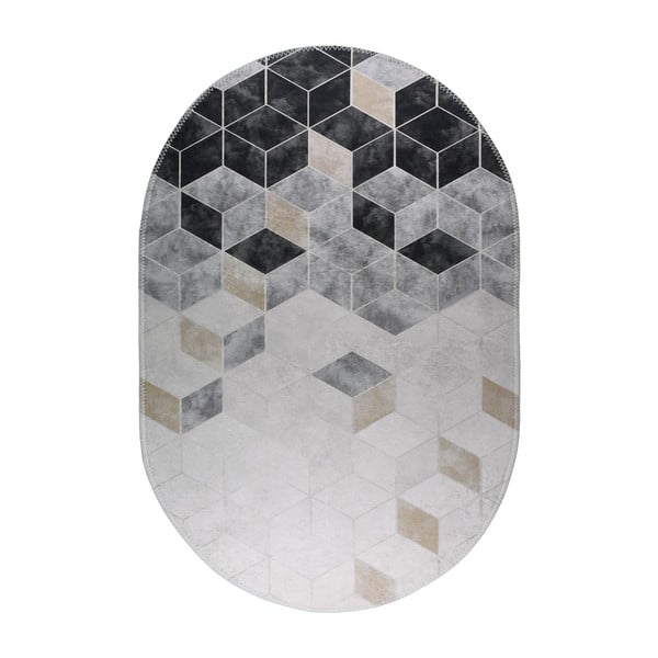 Skalbiamas kilimas baltos spalvos/pilkos spalvos 80x120 cm – Vitaus