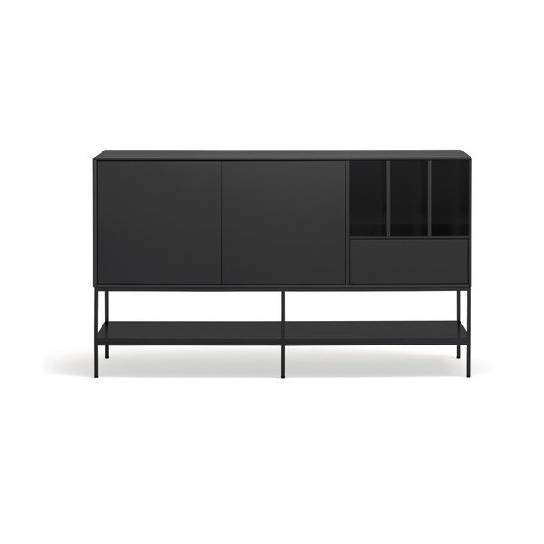 Šoninė spintelė juodos spalvos 166x98x45 cm Platt – Teulat
