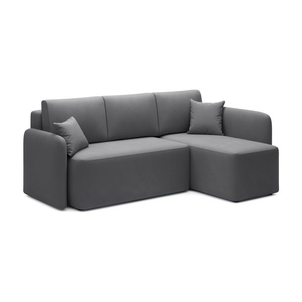 Taupe spalvos iš velveto sulankstoma/su sandėliavimo vieta kampinė sofa (su dešiniuoju kampu/su gultu) Hadson – ELTAP-image-2