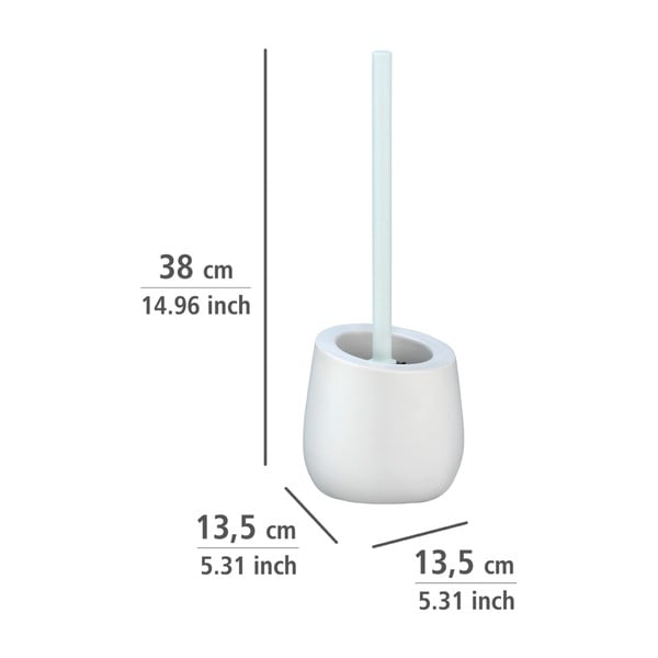 Baltas keraminis tualeto šepetys "Wenko Badi-image-1