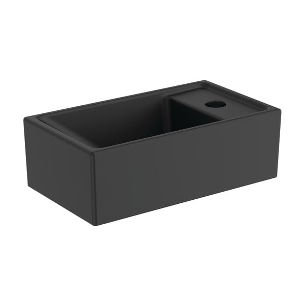 Iš keramikos maža kriauklė matinės juodos spalvos 37x21 cm i.Life S – Ideal Standard-image-2