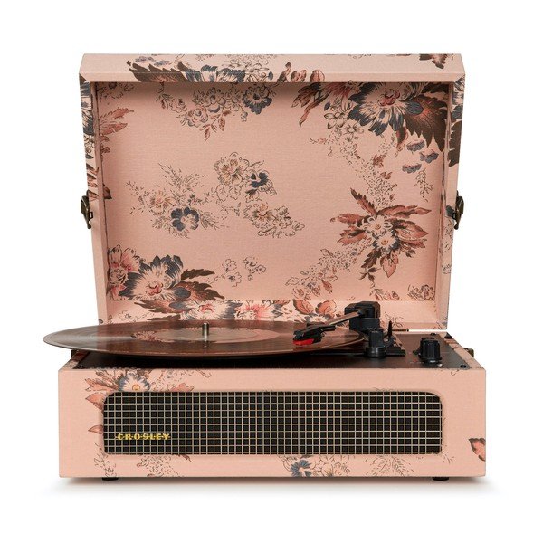 Rožinės spalvos gramofonas Crosley Voyager Floral-image-4