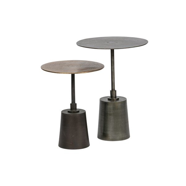 2 metalinių staliukų rinkinys "BePureHome Crush", ø 42 cm