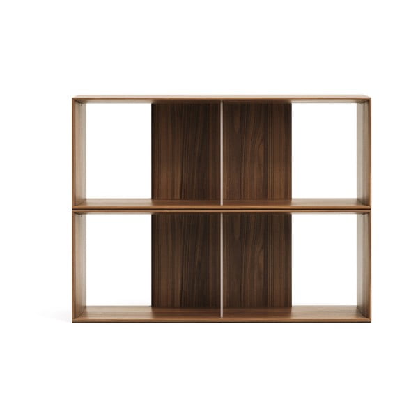 Modulinės lentynos natūralios spalvos iš riešutmedžio 2 vnt. 101x76 cm Litto – Kave Home