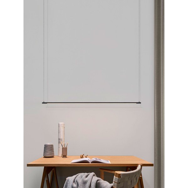 Matinės juodos spalvos iš aliuminio kabantis šviestuvas LED Elettra – Nova Luce-image-1