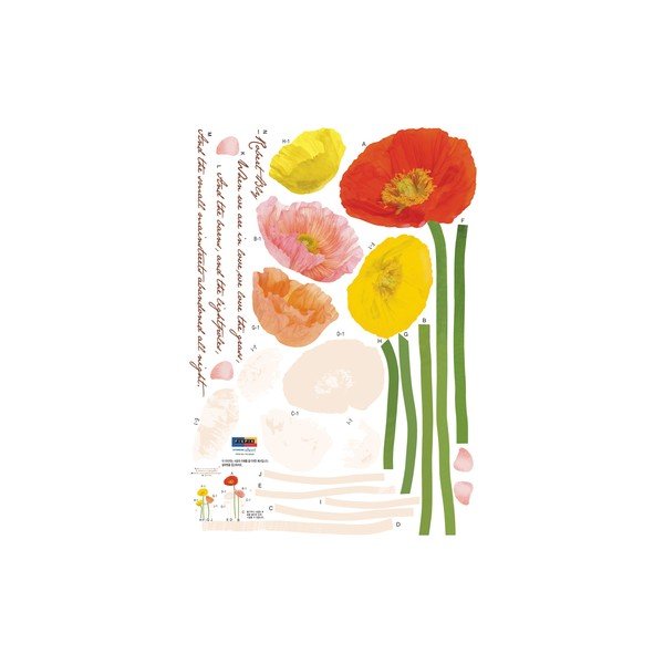 Lipdukas Ambiance Poppies Gėlės-image-2