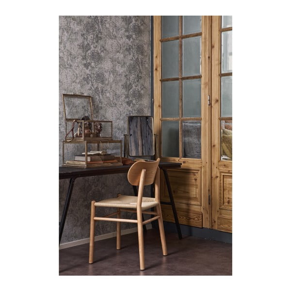 Natūralaus kaučiukmedžio valgomojo kėdė su rotango sėdyne BePureHome Jointly-image-2