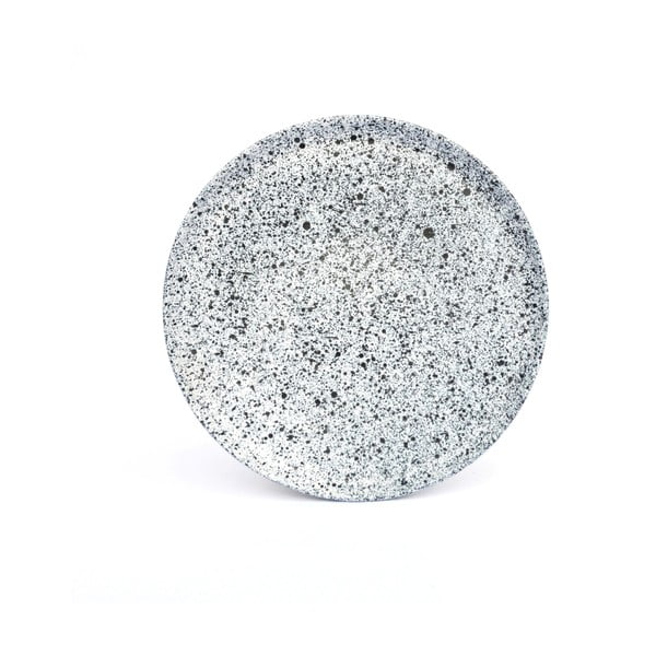 Balta ir juoda ÅOOMI Mess maža akmens masės lėkštė, ø 20 cm