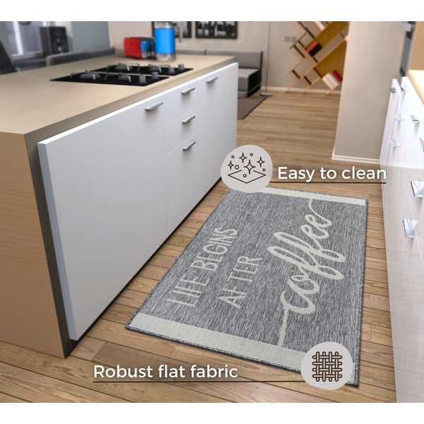 Kilimas pilkos spalvos 92x150 cm Cucina – Hanse Home-image-4