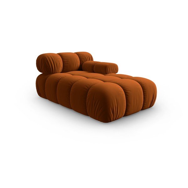 Gultas oranžinės spalvos iš velveto (su dešiniuoju kampu) Bellis – Micadoni Home-image-3
