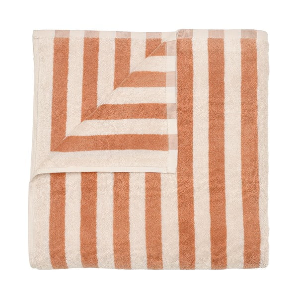 Oranžinės spalvos/smėlio spalvos iš frote audinio iš organiškos medvilnės vonios rankšluostis 70x140 cm Arto – Blomus