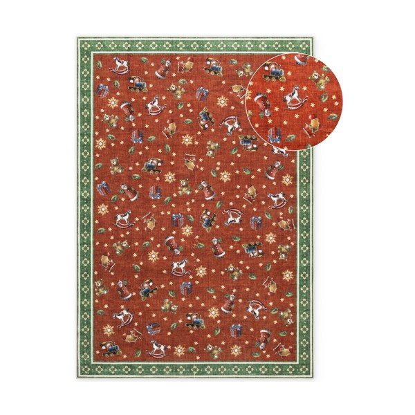 Raudonos spalvos/žalios spalvos kilimas su Kalėdų motyvu 160x230 cm Toy's Delight Nostalgic Noel Red Green – Villeroy&Boch