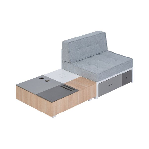 Daugiafunkcinis kavos staliukas ant ratukų su saugykla "Vox Custom-image-3