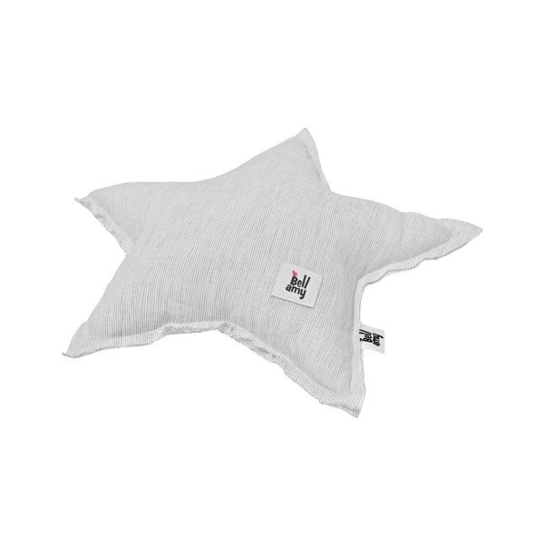 Pilka vaikiška lininė žvaigždės formos pagalvė BELLAMY Stripes-image-2