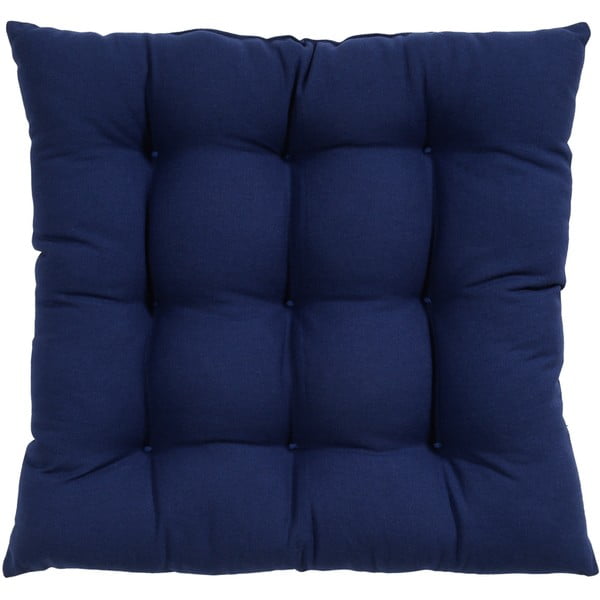 Mėlynas medvilninės sėdynės užvalkalas Westwing Collection Ava, 40 x 40 cm