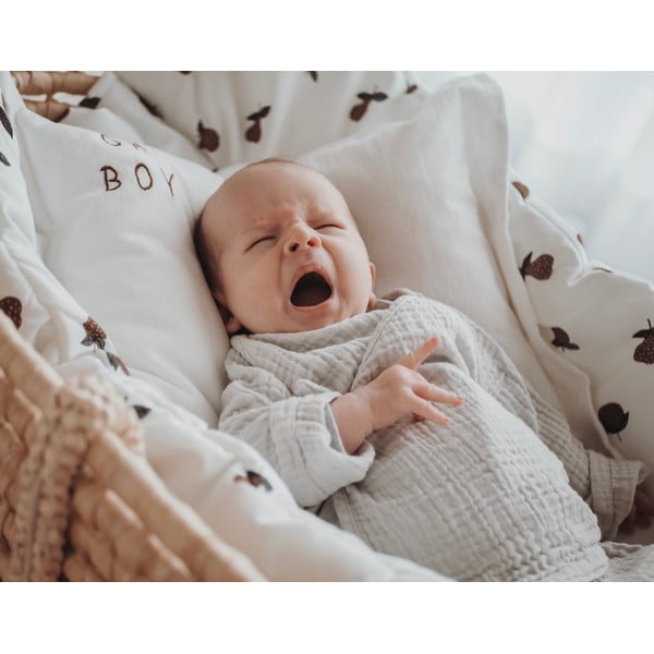 Balta medvilninė kūdikių antklodė 80x100 cm - Malomi Kids-image-2