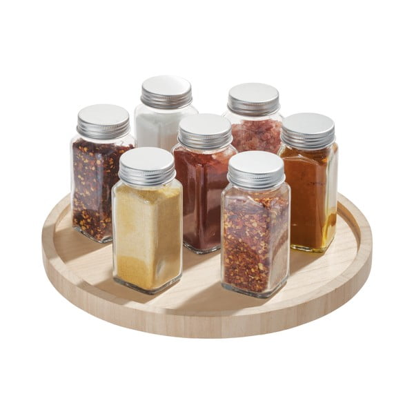 Besisukantis virtuvės padėklas iš paulovnijos medienos iDesign, skersmuo 26,7 cm-image-2