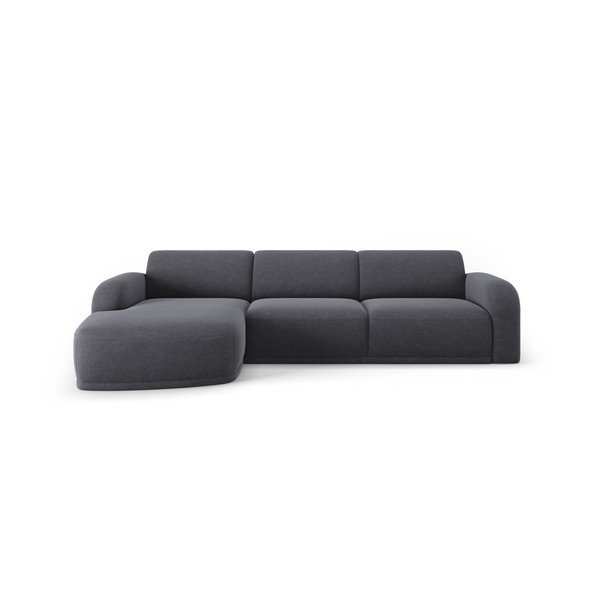 Iš velveto kampinė sofa pilkos spalvos Erin – Micadoni Home