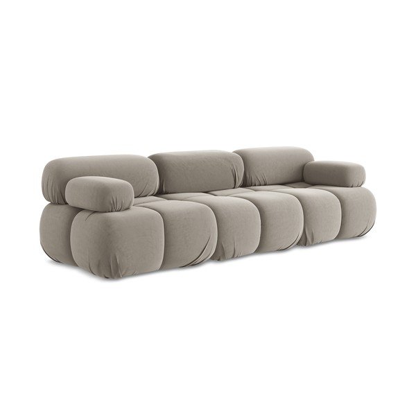 Smėlio spalvos iš velveto sofa 285 cm Lokua – Makamii-image-3