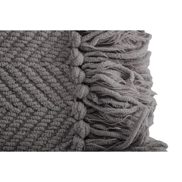 Pilka iš šenilino antklodė ir pledas 130x170 cm Renee – Tiseco Home Studio-image-1