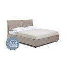 Minkšta dvigulė lova taupe spalvos su čiužiniu ir grotelėmis 160x200 cm Myra Pillow - Bonami Selection