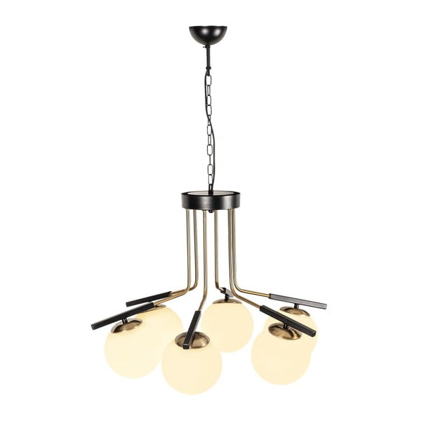 Juodos spalvos metalinis pakabinamas šviestuvas Opviq lights Amalia-image-3
