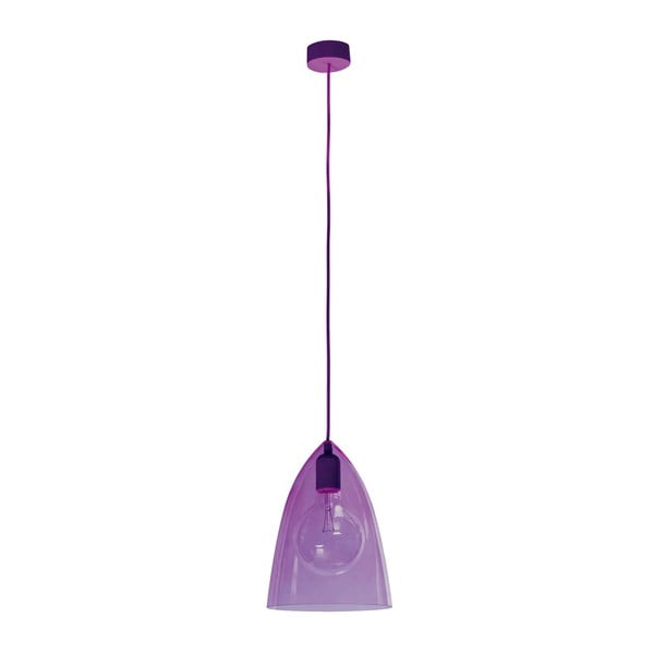 Violetinės spalvos pakabinamas šviestuvas SULION Glassy
