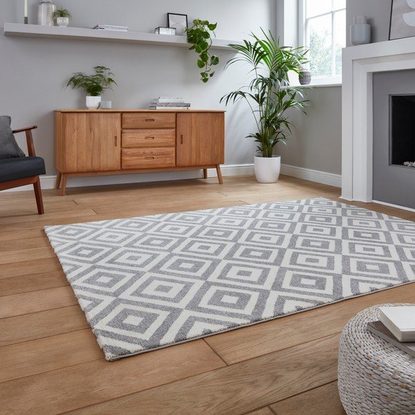 Pilkas kilimas Think Rugs Brooklyn Dice, 160 x 220 cm-image-2