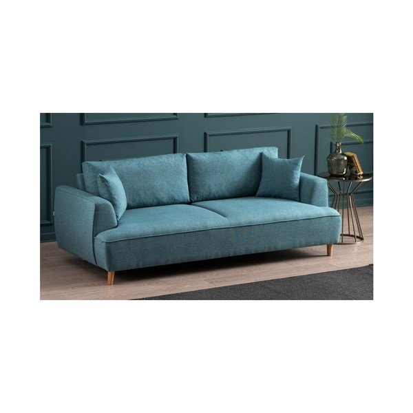 Turkio spalvos mėlyna trijų vietų sofa "Felix-image-2