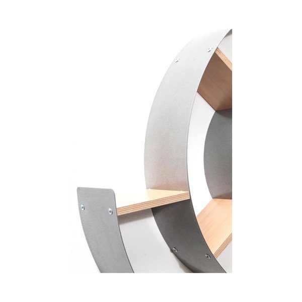 Pilka sieninė knygų spinta "Kare Design Snail-image-2