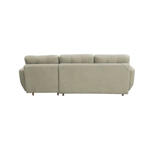 Kreminės spalvos sofa-lova su šviesiomis kojomis Mazzini Sofas Tulipe, dešinysis kampas-image-3
