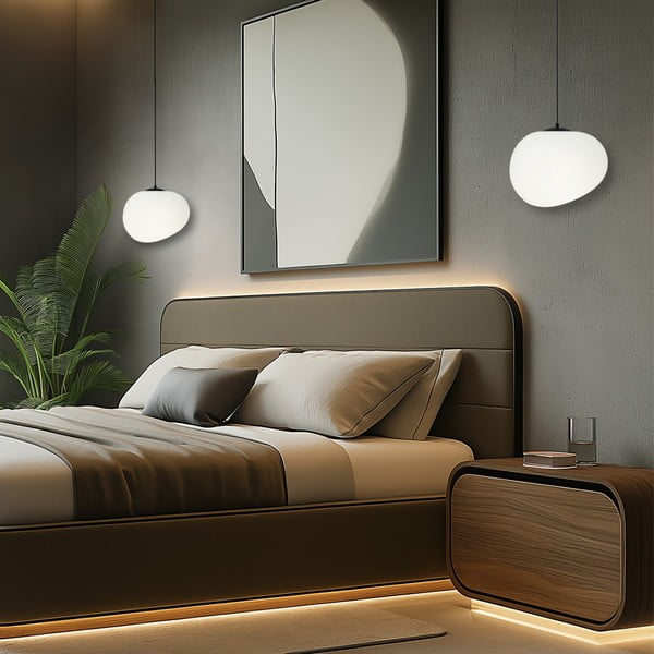 Juodos ir baltos spalvos kabantis šviestuvas ø 25 cm Stones – Candellux Lighting-image-1